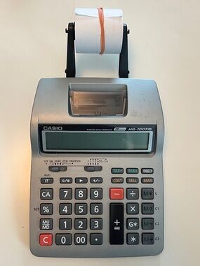 VTG Casio HR-100TM Printing Calculator Business Desktop Professional Office Tool